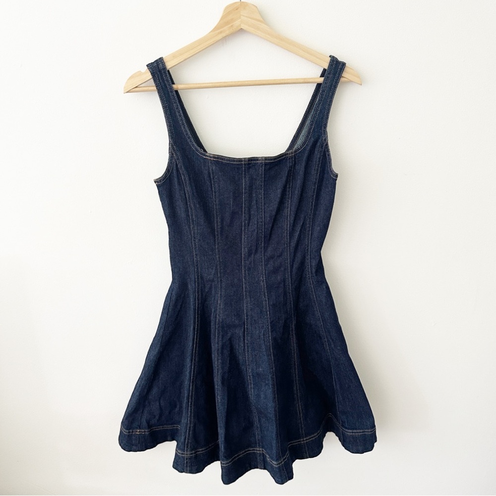 House of Harlow 1960 Blue Sleeveless Scoop Neck Mini Sundress